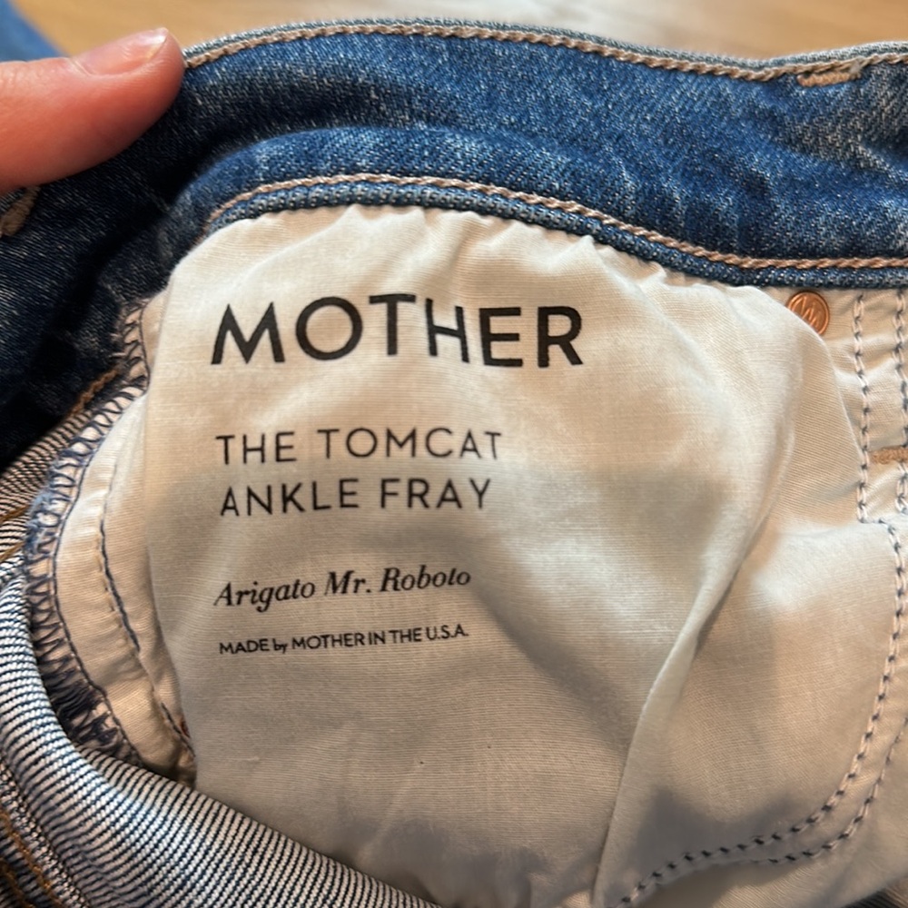 Mother Jeans Size 25 The Tomcat Ankle Fray - Picture 5 of 5